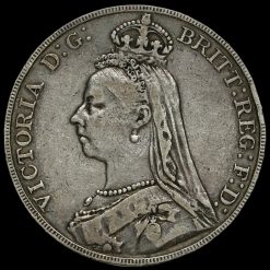 1890 Queen Victoria Jubilee Head Silver Crown Obverse