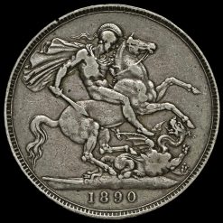 1890 Queen Victoria Jubilee Head Silver Crown Reverse