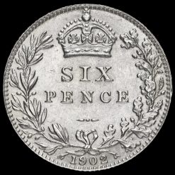1902 Edward VII Silver Sixpence Reverse