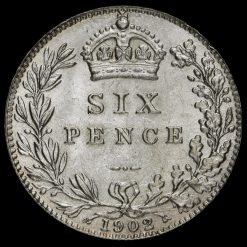 1902 Edward VII Silver Sixpence Reverse