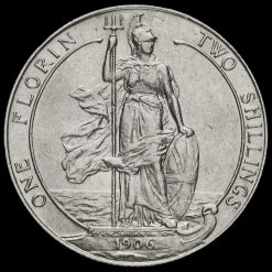 1906 Edward VII Silver Florin Reverse