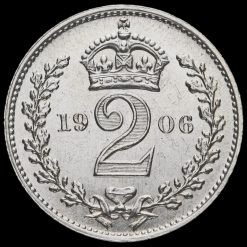 1906 Edward VII Silver Maundy Twopence Reverse