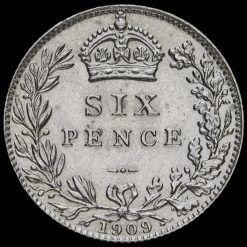 1909 Edward VII Silver Sixpence Reverse