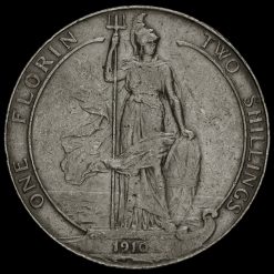 1910 Edward VII Silver Florin Reverse