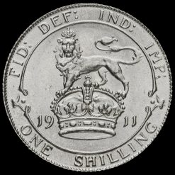 1911 George V Silver Shilling Reverse