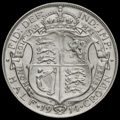 1914 George V Silver Half Crown Reverse