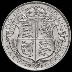 1917 George V Silver Half Crown Reverse