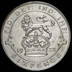 1923 George V Silver Sixpence Reverse