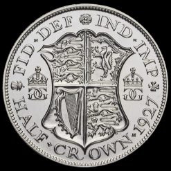 1927 George V Silver Proof Half Crown Reverse