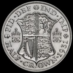 1931 George V Silver Half Crown Reverse