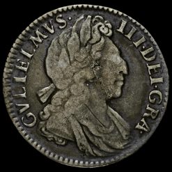 1702 William III Early Milled Silver Maundy Fourpence Obverse