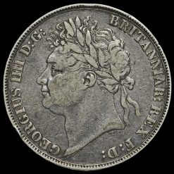1821 George IV Milled Silver Secundo Crown Obverse