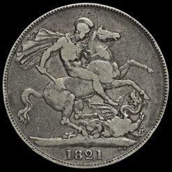 1821 George IV Milled Silver Secundo Crown Obverse