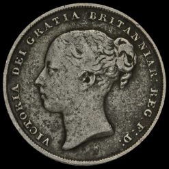 1846 Queen Victoria Young Head Silver Shilling Obverse