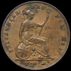 1855 Queen Victoria Young Head Copper Penny Reverse