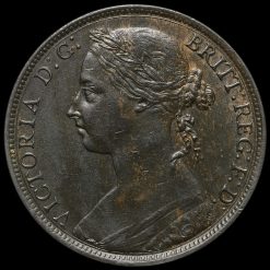 1884 Queen Victoria Bun Head Penny Obverse