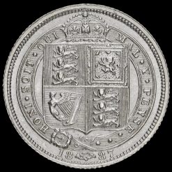 1887 Victoria Jubilee Head Sixpence Reverse