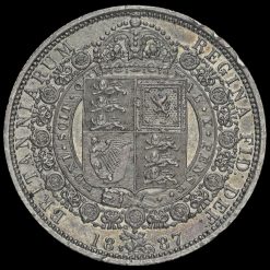 1887 Queen Victoria Jubilee Head Silver Half Crown Reverse
