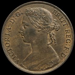 1887 Queen Victoria Bun Head Penny Obverse