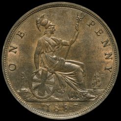 1887 Queen Victoria Bun Head Penny Reverse