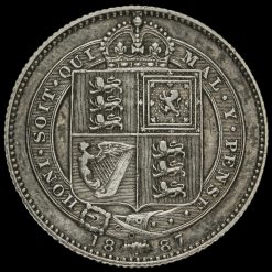 1887 Queen Victoria Jubilee Head Silver Shilling Reverse
