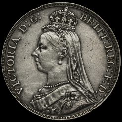 1888 Queen Victoria Jubilee Head Silver Crown Obverse