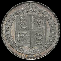 1889 Queen Victoria Jubilee Head Silver Shilling Reverse