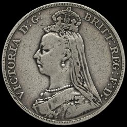 1891 Queen Victoria Jubilee Head Silver Crown Obverse
