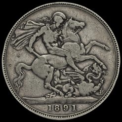 1891 Queen Victoria Jubilee Head Silver Crown Reverse