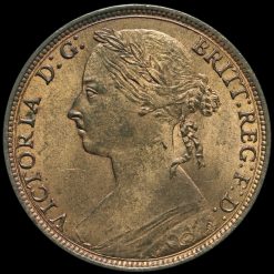1892 Queen Victoria Bun Head Penny Obverse