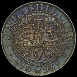 1895 Queen Victoria Veiled Head Silver Shilling Reverse