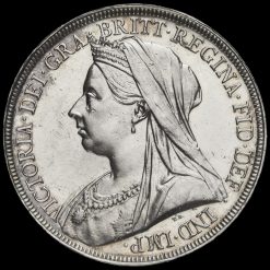 1896 Queen Victoria Veiled Head Silver LIX Crown Obverse