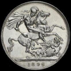 1896 Queen Victoria Veiled Head Silver LIX Crown Reverse