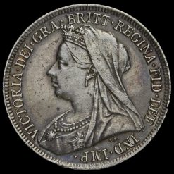 1901 Queen Victoria Veiled Head Silver Shilling Obverse