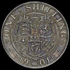 1901 Queen Victoria Veiled Head Silver Shilling Reverse