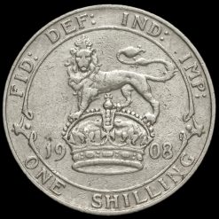 1908 Edward VII Silver Shilling Reverse