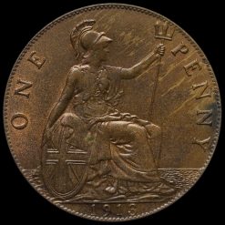 1913 George V Penny Reverse