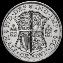 1929 George V Silver Half Crown Reverse