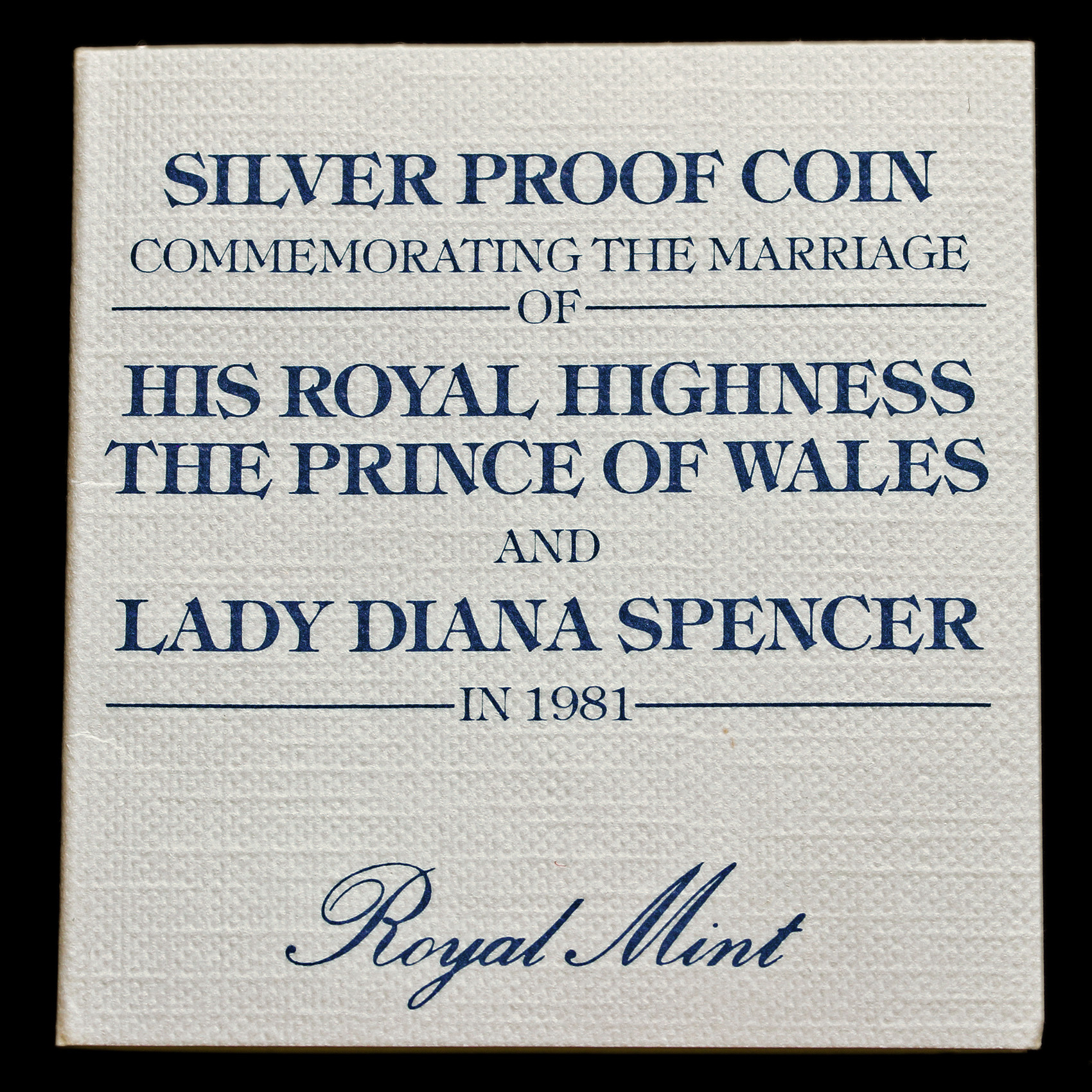 1981 Sterling Silver Proof Crown COA