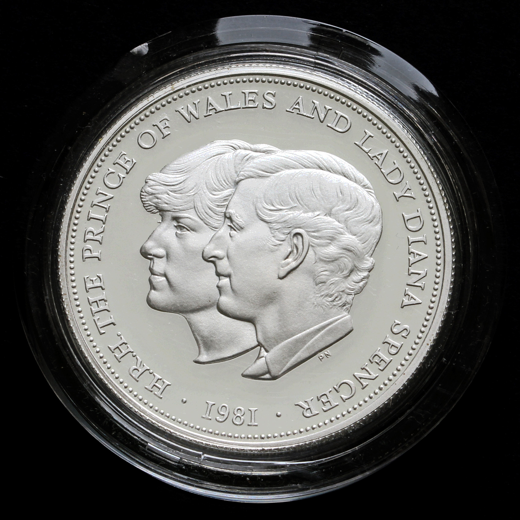 1981 Sterling Silver Proof Crown, Charles & Diana Royal Wedding, Box & COA