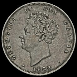 1826 George IV Milled Silver Shilling Reverse