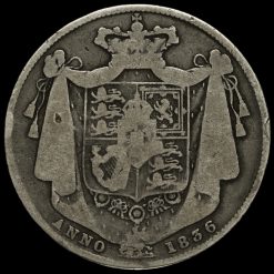 1836 William IV Milled Silver Half Crown Reverse