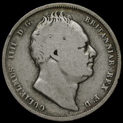 1837 William IV Milled Silver Half Crown Obverse