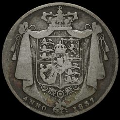 1837 William IV Milled Silver Half Crown Reverse