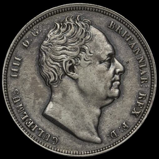 1837 William IV Milled Silver Half Crown Obverse