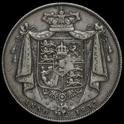 1837 William IV Milled Silver Half Crown Reverse