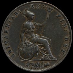 1838 Queen Victoria Young Head Copper Halfpenny Reverse