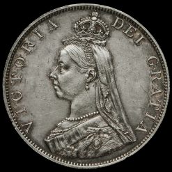 1887 Queen Victoria Jubilee Head Silver Double Florin Obverse