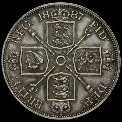 1887 Queen Victoria Jubilee Head Silver Double Florin Reverse