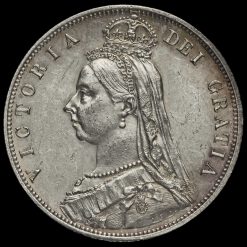 1887 Queen Victoria Jubilee Head Silver Half Crown Obverse